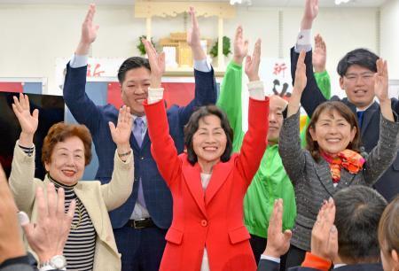首相補佐の松島氏、存分アピール　外国人政策、９回目の当選確実に