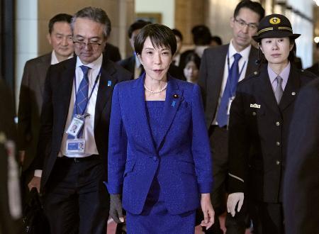 　高市首相＝２５日、国会