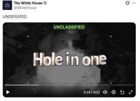 　米ホワイトハウスがＸ（旧ツイッター）に投稿した動画の一場面