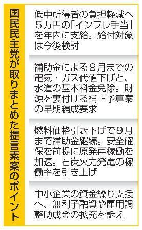 　国民民主党が取りまとめた提言素案のポイント