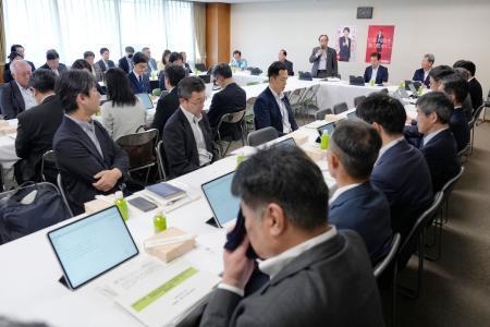 　自民党本部で開かれた東日本大震災復興加速化本部＝２日午前、東京・永田町