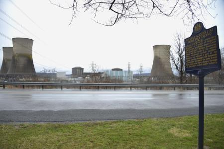 　スリーマイルアイランド原発＝３月、米ペンシルベニア州（共同）