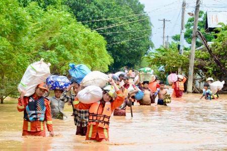 ミャンマー洪水、１００人死亡か　台風影響、内戦状態で混乱