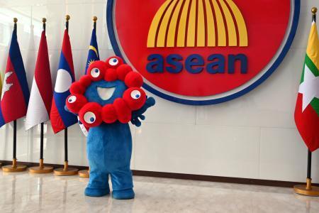 ミャクミャクがジャカルタ訪問　ＡＳＥＡＮへ万博アピール