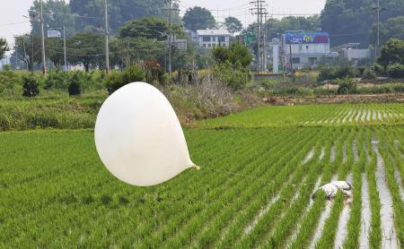 北朝鮮ごみ風船で滑走路運用中断　韓国の空港機能まひ、被害相次ぐ