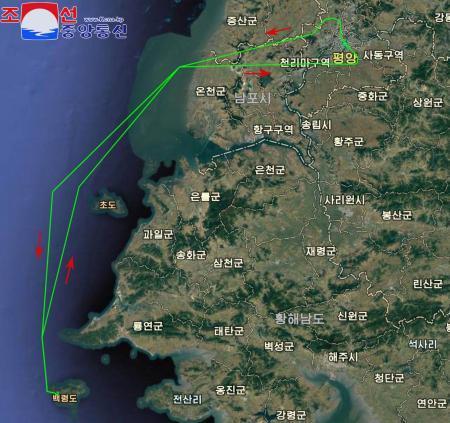 　北朝鮮国防省が発表した、韓国から飛来した無人機のデータを分析したとされる最終調査結果（朝鮮中央通信＝共同）