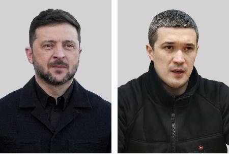 　ウクライナのゼレンスキー大統領（ゲッティ＝共同）、フェドロフ第１副首相兼デジタル転換相
