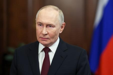 　ロシアのプーチン大統領＝２７日、モスクワ（ＡＰ＝共同）