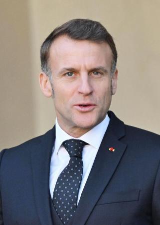 　フランスのマクロン大統領（ゲッティ＝共同）