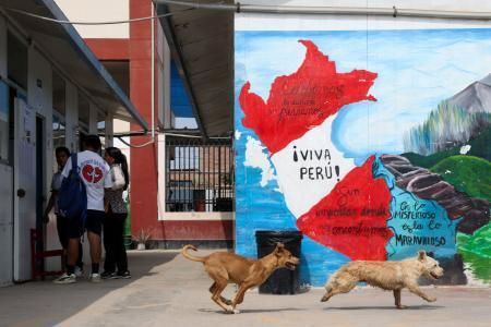 　リマの投票所＝１３日（ロイター＝共同）