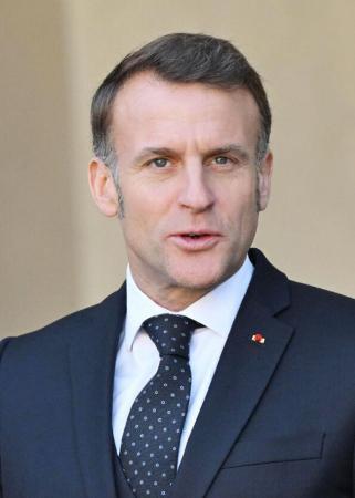 　フランスのマクロン大統領（ゲッティ＝共同）