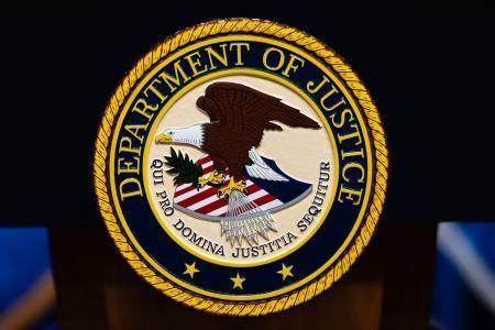 　米司法省のロゴ＝４日、ワシントン（ＡＰ＝共同）