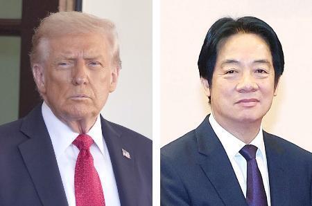 　トランプ米大統領（ゲッティ＝共同）、台湾の頼清徳総統（中央通信社＝共同）