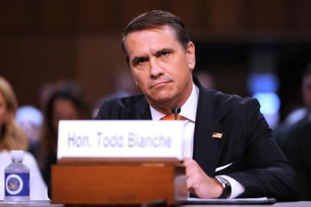 　トッド・ブランチ司法長官代行＝１５日、ワシントン（ＡＰ＝共同）