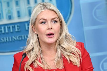 　レビット大統領報道官＝７月、ワシントン（ゲッティ＝共同）