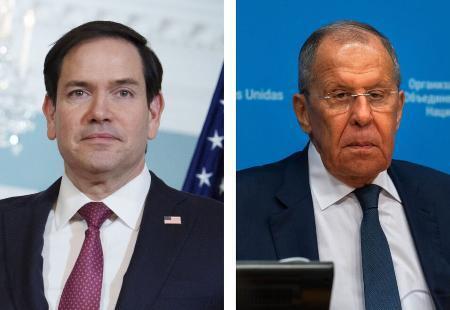 　ルビオ米国務長官、ロシアのラブロフ外相（いずれもゲッティ＝共同）