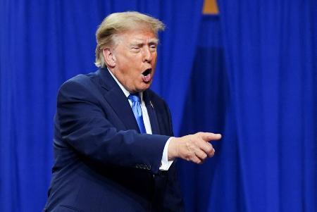 　トランプ大統領＝３日（ロイター＝共同）