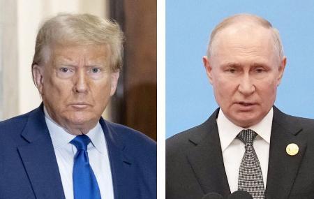 　トランプ米大統領（ゲッティ＝共同）とロシアのプーチン大統領