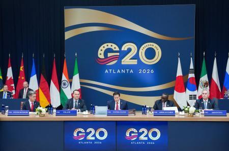 　米南部で開幕した２０カ国・地域（Ｇ２０）外相会合＝３０日、アトランタ（ロイター＝共同）