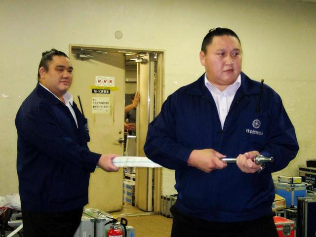 大島＆西岩、両親方の初仕事は防災訓練