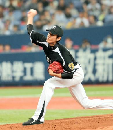 オリックス打線を相手に力投する先発の阪神・藤浪晋太郎＝京セラドーム大阪（撮影・田中太一）