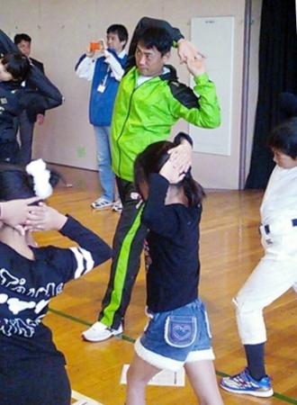 子供たちのスポーツパフォーマンス測定会にゲスト出演した桧山氏