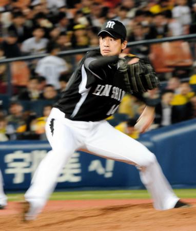 　粘投する能見（撮影・吉澤敬太）