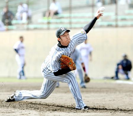 　３回を投げ１失点に抑えた岩貞（撮影・棚橋慶太）
