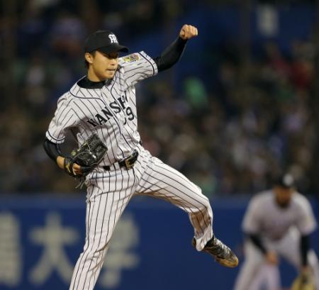 気迫の投球で２回を無失点に抑える島本（撮影・田中太一）