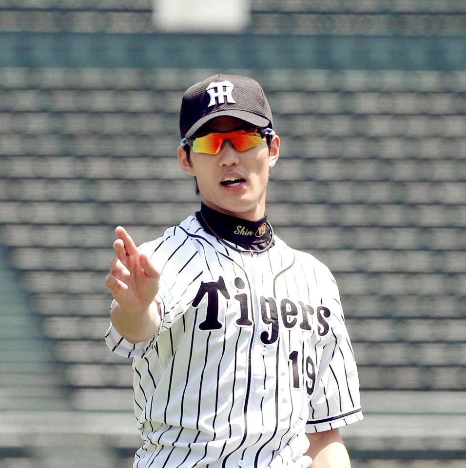 　巨人戦へ向け、気合が入る藤浪（撮影・飯室逸平）