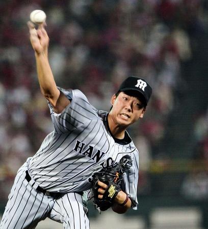 ４回途中から２番手で登板の岩本