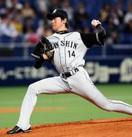 ２回で降板した能見＝名古屋ドーム（撮影・北村雅宏）