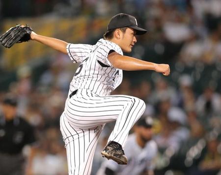 ８回途中から登板し、無失点に抑えた松田