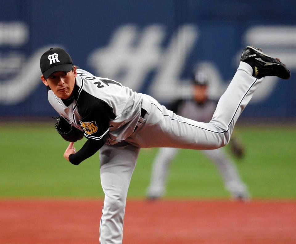 力投する阪神・能見篤史＝京セラドーム（撮影・高部洋祐）