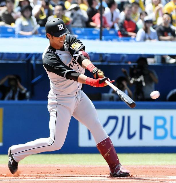 阪神「日替わり１番」金本采配的中、中谷が２打席連続安打で先制ホームイン