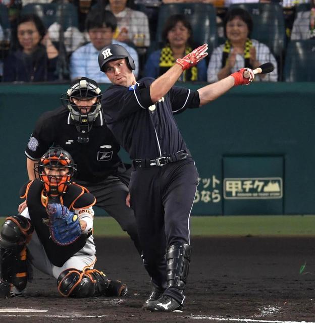 阪神キャンベル第２打席も適時二塁打　梅野も続いた黒虎猛攻