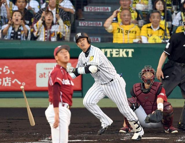 原口、楽天ドラ1藤平から先制2ラン、前夜はサヨナラ打
