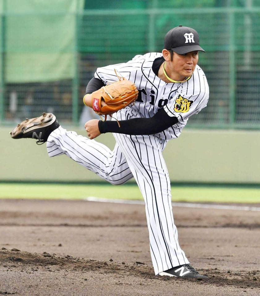 　５回を投げ８奪三振無失点の好投を見せた岩田（撮影・持木克友）