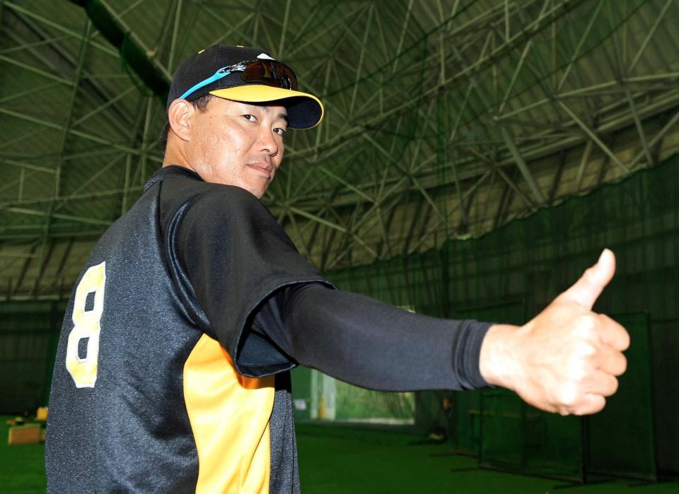 　充実した沖縄キャンプを過ごした福留（撮影・北村雅宏）