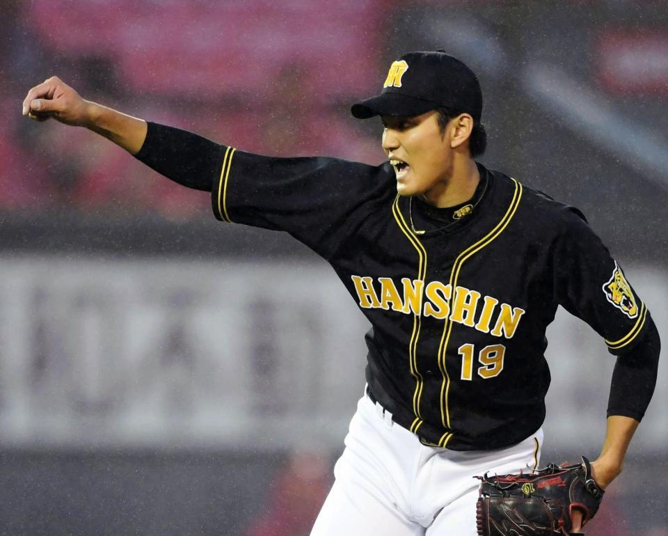 楽天打線に気迫の投球を見せる阪神・藤浪晋太郎＝楽天生命パーク（撮影・田中太一）