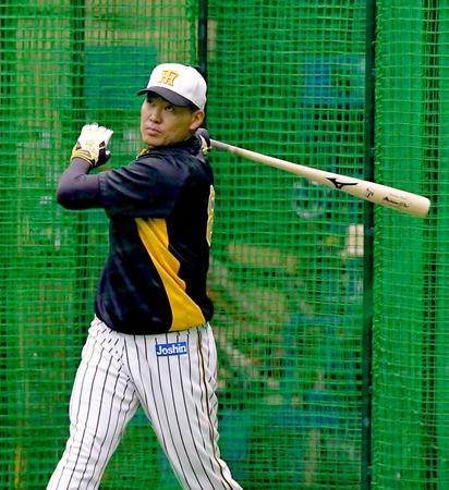 　フリー打撃で調整する福留