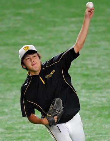 先発登板に向け調整する飯田