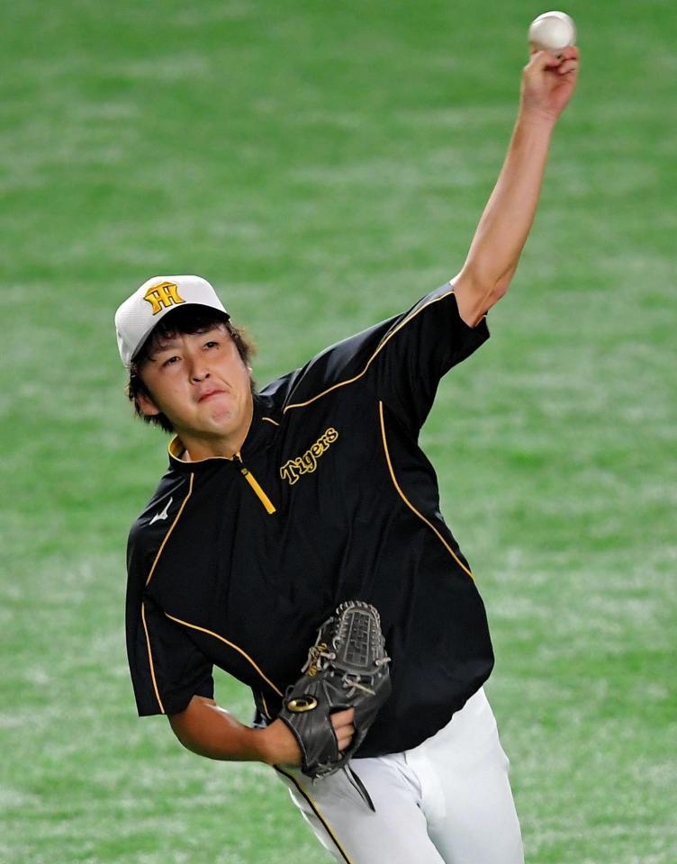 先発登板に向け調整する飯田