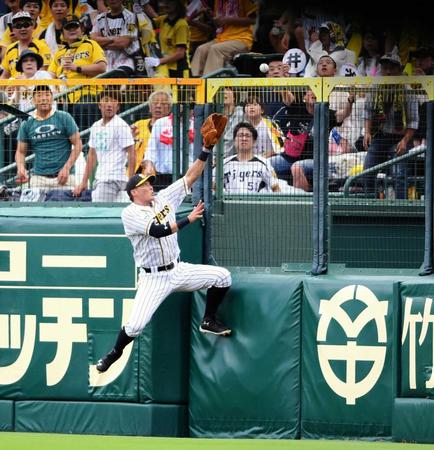 　５回、坂本勇の打球に飛びつく糸井