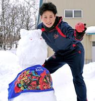 自主トレを公開した木浪（撮影・堀内翔）