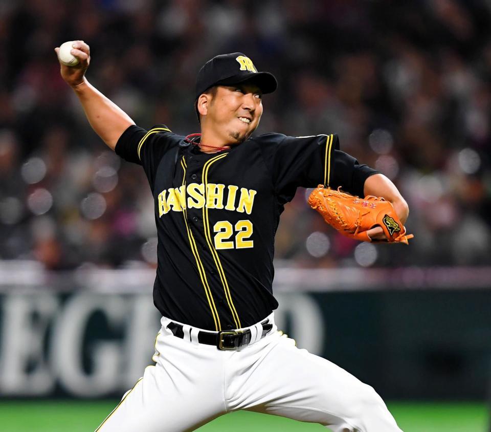 　７回を無失点に抑える阪神・藤川球児