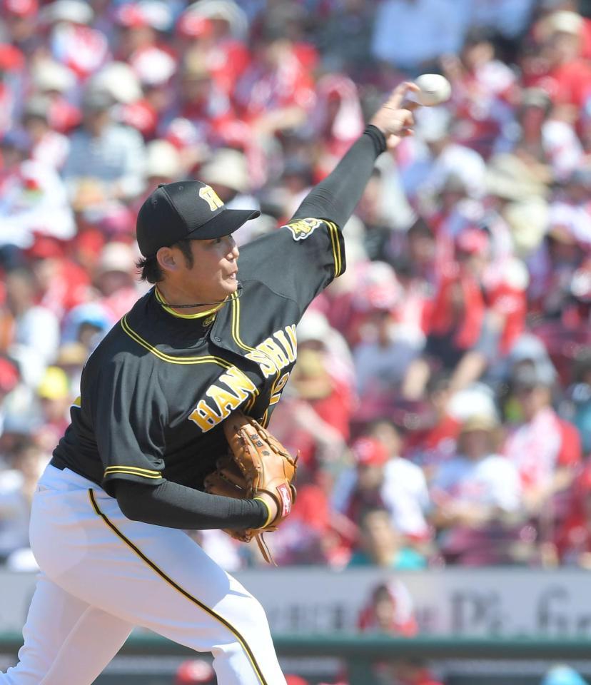 力投する阪神・岩田