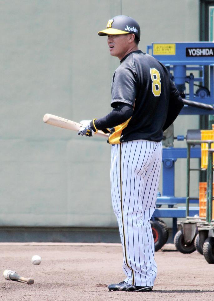 フリー打撃を行った福留