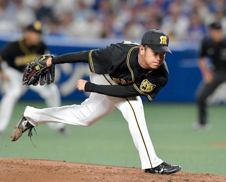 力投する阪神・高橋遥人＝ナゴヤドーム（撮影・高部洋祐）