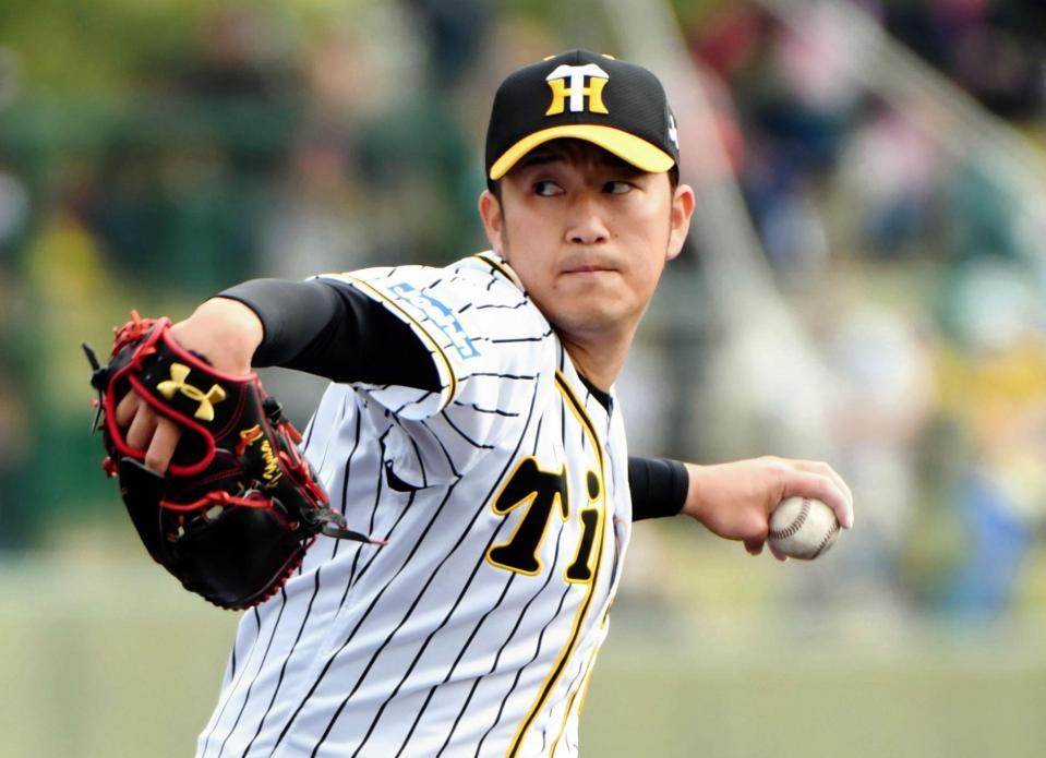 ２イニングを無失点に抑えた阪神・岩貞祐太＝かりゆしホテルズボールパーク宜野座（撮影・棚橋慶太）